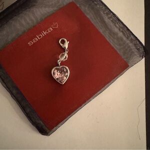 Sabika Heart Pendant with Light Pink Gem